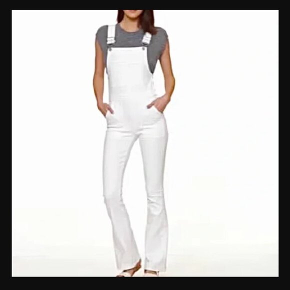 Gap Overalls Petite Bootcut Flare Stretch Cotton Edgy Tomboy Chic NEW Women's XS - Picture 15 of 15